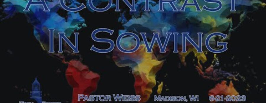 A Contrast In Sowing | Pastor Weiss