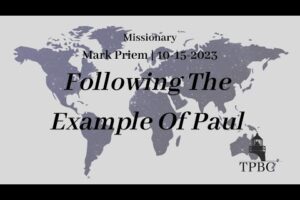 Following The Example Of Paul | Mark Priem