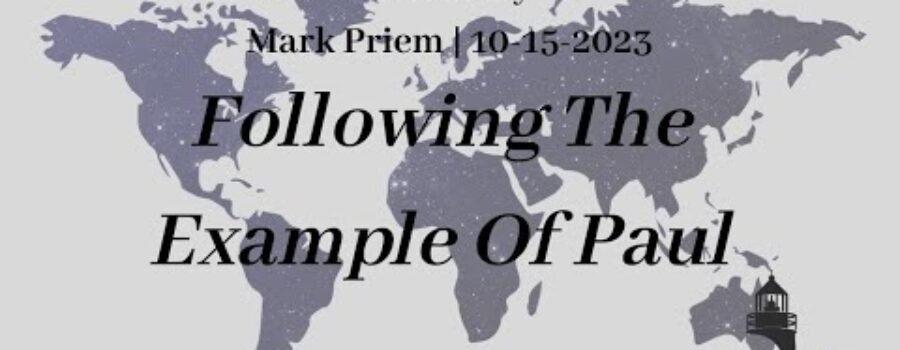 Following The Example Of Paul | Mark Priem