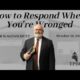 How to Respond When You’re Wronged | Pastor Wagenschutz