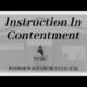 Instruction In Contentment | Pastor Wagenschutz